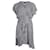 Mini abito Maje con cotta arricciata in cupro bianco e nero Fibra di cellulosa  ref.776924