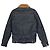 Sandro Paris Shearling Trucker Jacket aus blauem Baumwolldenim - Ansicht 2