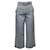 Proenza Schouler Pantaloni a gamba larga con cintura in cotone azzurro Blu Blu chiaro  ref.777014