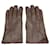 Ralph Lauren Guantes de dedos completos en cuero marrón Castaño  ref.777076