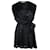 Alice + Olivia Essie Mini-Wickelkleid mit Oberdruck in schwarzer Viskose Zellulosefaser  ref.777087
