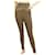 Elisabetta Franchi Beige Brown Studded high waisteded Leggings Trousers Pants sz 40 Polyamide  ref.777644