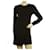 Isabel Marant Etoile Mini abito a maniche lunghe in maglia di lana e alpaca nera taglia 38 Nero  ref.777651