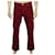 Louis Vuitton vermelho veludo cotelê masculino calças casuais tamanho 46 Bordeaux Algodão  ref.777678
