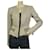 Jaqueta de tweed de linho de algodão com zíper frontal aberto Michael Kors tamanho 2 Preto Branco Nylon  ref.777682