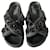 Moncler Slides bordados em preto Borracha  ref.778275