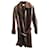 Chanel 2009 LEATHER CASHMERE COAT Brown Lambskin  ref.778329