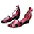 New Hermès Legend sandals 40 Dark red Leather  ref.778397