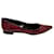 Saint Laurent Paris flats with heart pattern in red and black Leather  ref.779614