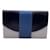 Yves Saint Laurent Pochette de sac à main vintage en cuir bleu tricolore  ref.779866
