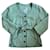 Chanel TURQUOISE MIRA DUMA RUNWAY JACKET Silk Cotton Polyamide Acrylic  ref.780184