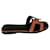 Oran Hermès Sandals Orange Deerskin  ref.780602