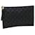 LOUIS VUITTON Monogram Jaguar pochette flat zip Clutch Bag Black M40836 BS3736 Silk  ref.780762