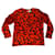 Blusa vintage de Yves Saint Laurent Negro Roja Seda  ref.780857
