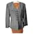 Karl Lagerfeld LAGERFELD VESTE COUTURE  LAINE VIERGE TRENDY 15 BOUTONS SIGLES   T 42 Gris anthracite  ref.781911