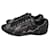 Prada Sneakers Black Grey Leather Polyester  ref.782119