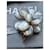 Chanel Silver and mother-of-pearl Camellia brooch Cream  ref.782625