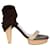 Zapatos de tacón con cordones de ante y piel de serpiente Barbara Bui Castaño Suecia  ref.783416