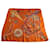 Hermès Seiden Schals Mehrfarben Orange  ref.783713