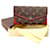 LOUIS VUITTON MONOGRAM PORTEFEUILLE SARAH RETIRO LONG WALLET Brown Red Leather Cloth  ref.784134
