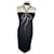 Love Moschino MOSCHINO ROBE BUSTIER DRESS SOIREE SOIE PERLES NACRE T 38/40 Noir  ref.784176