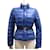 NUEVA CHAQUETA PRADA 290296 CHAQUETA ACOLCHADA PLUMAS Y PLUMAS 40 ESO 36 CINTURÓN EN S Azul Nylon  ref.784709