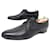 HESCHUNG JASMIN SCHUHE 10 44 SCHWARZE DERBIES AUS GENARBTEM LEDER SCHWARZES LEDER  ref.784810