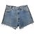 Shorts in denim Re/Done con zip laterale