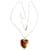 Tiffany & Co Collar Corazón en Metal Rubedo Rosa Plata Oro  ref.785163