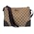 Braune Gucci-Handtasche aus Segeltuch Leinwand  ref.785435