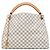 Borsa Louis Vuitton Artsy MM in Pelle Bianco Grigio