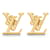 Louis Vuitton Brincos icônicos LV Dourado  ref.786343