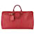 Louis Vuitton Red Keepall 50 Borsa da viaggio Rosso Pelle  ref.786524