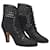 Salvatore Ferragamo Black Suede Lace Up Tassel Ankle Boots Leather  ref.786638
