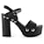 Prada Black Leather Platform Clog Sandals  ref.786685