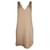 Polo Ralph Lauren Braunes/khakifarbenes Kleid mit V-Ausschnitt und goldenen Einsätzen Grün Polyester  ref.786754
