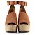 Chloé Sandali con zeppa espadrillas in pelle scamosciata marrone chiaro Chloe - vista 3