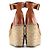 Chloé Sandali con zeppa espadrillas in pelle scamosciata marrone chiaro Chloe - vista 4