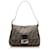 Fendi Brown Zucca Mamma Shoulder Bag Cloth Cloth  ref.786904