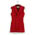 Christian Dior Red Wool Sleeveless Double Breasted Gilet Mini Dress Cotton  ref.786974