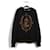 Dolce & Gabbana Sweat à capuche en coton noir/doré avec logo DG  ref.787145