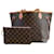 Louis Vuitton Neverfull MM shoulder bag monogram rose ballerine Brown Pink Leather Cloth  ref.787600