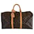 Louis Vuitton Keepall 50 monograma de bolsa de viaje Castaño Marrón oscuro Cuero Lienzo  ref.787628