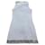 Chanel Kleid 40 Weiß Grau Baumwolle Polyester  ref.787982