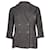 Giacca blazer in tweed con logo Chanel in cotone grigio  ref.788369