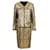 Valentino Night Floral Brocade Jacket and Dress Suit Golden Metallic Silk  ref.788392
