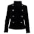 Veste en velours Chanel avec boutons en pierre Viscose Fibre de cellulose Noir  ref.788398