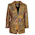 Jaqueta estampada de seda Hermès com bordado metálico Multicor  ref.788405