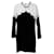 Sandro Paris Two-Tone Lace Midi Dress in Black/White Viscose Cellulose fibre  ref.788467