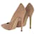 Jimmy Choo Anouk Bege Couro  ref.788496